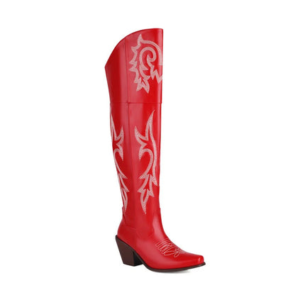 Tall Cowboy Boots - Faded Style