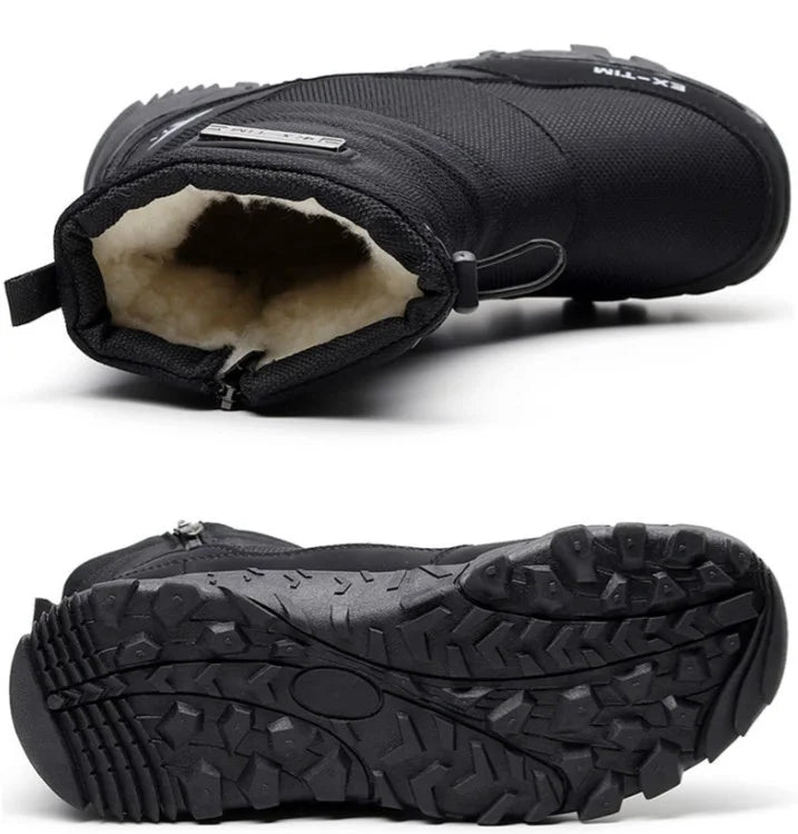 Men's Winter Outdoor Thickened Warm Waterproof Anti-Slip High-Top Snow Boots