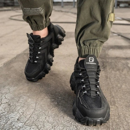 Men's Solid Sole Reflective Safety Sneakers