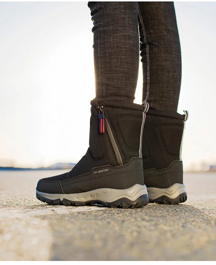 Unisex Winter Boots Side Zipper Snow Boots