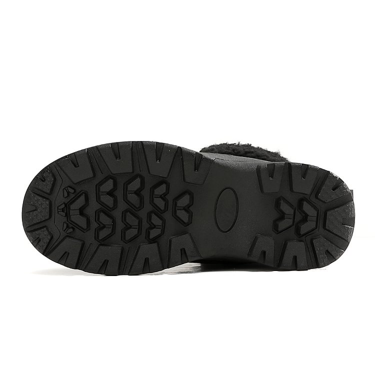 Women Anti-slip Fur Warm Waterproof Snow Boots Mid Calf