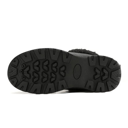 Women Anti-slip Fur Warm Waterproof Snow Boots Mid Calf