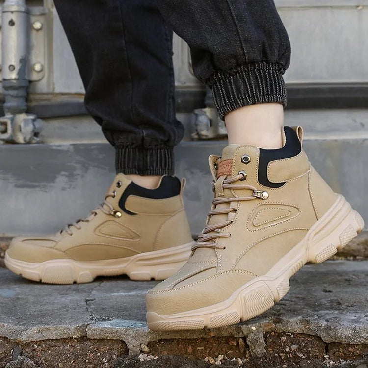 Men Anti-smashing Ankle Boots Steel Toe Orthopedic Safety Shoes