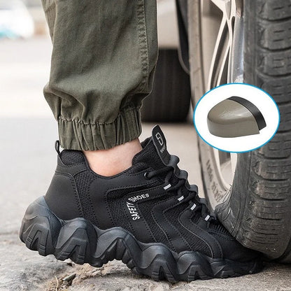 Men's Solid Sole Reflective Safety Sneakers