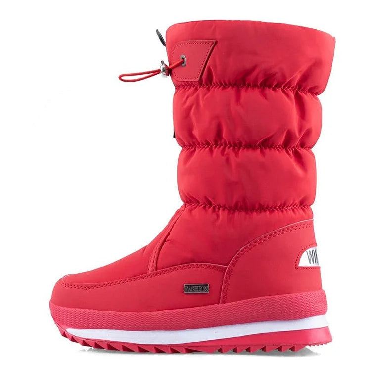 Non Slip Ankle Snow Booties Faux Fur Mid Calf Warm Boots