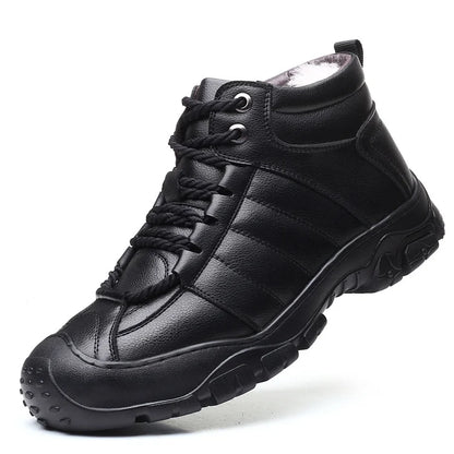 Winter Boots - Waterproof Fur Lined Leather Boots for Men