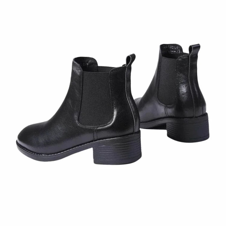 Women's Genuine Leather Non-Slip Thick Sole Chelsea Boots