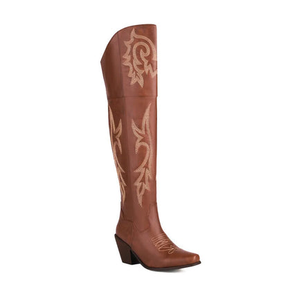 Tall Cowboy Boots - Faded Style