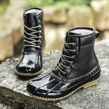 Women's Winter Retro Warm Plush Imitation Duck Snow Boots