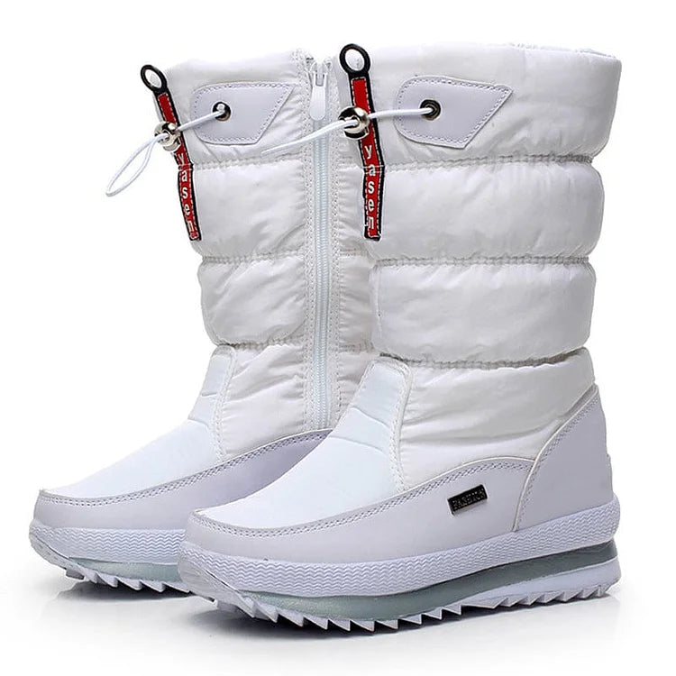 Non Slip Ankle Snow Booties Faux Fur Mid Calf Warm Boots