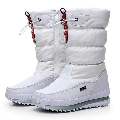 Non Slip Ankle Snow Booties Faux Fur Mid Calf Warm Boots