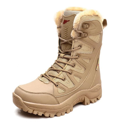 Thickened Velvet High-Top Hiking Snow Boots