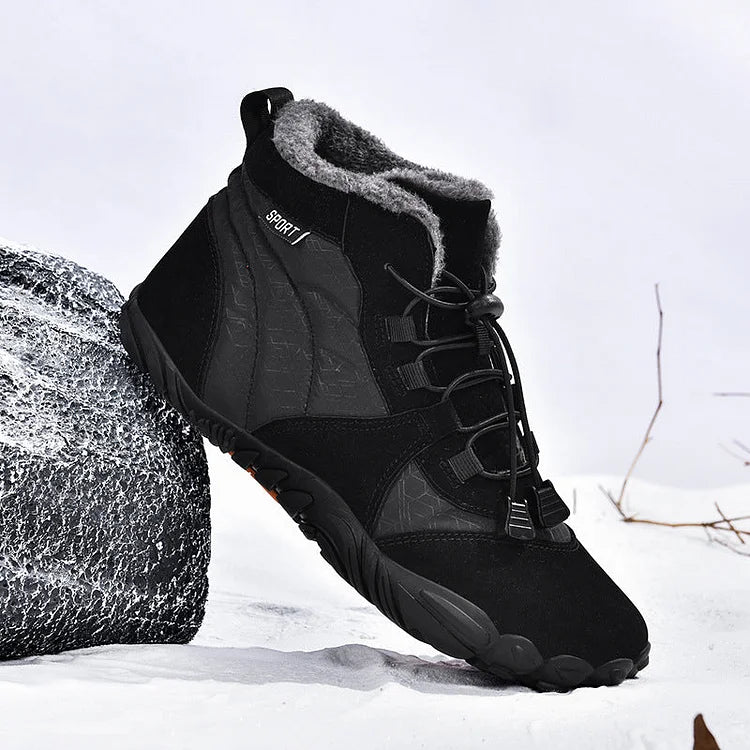 Outdoor Velvet Warm And Wear-Resistant Anti-Ski Boots Hiking Barefoot Shoe