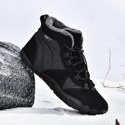 Outdoor Velvet Warm And Wear-Resistant Anti-Ski Boots Hiking Barefoot Shoe