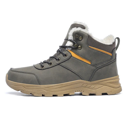 Waterproof Winter Boots Fleece-Lined Thickened Men's High-Top Snow Boots