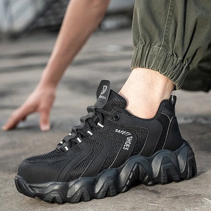 Men's Solid Sole Reflective Safety Sneakers
