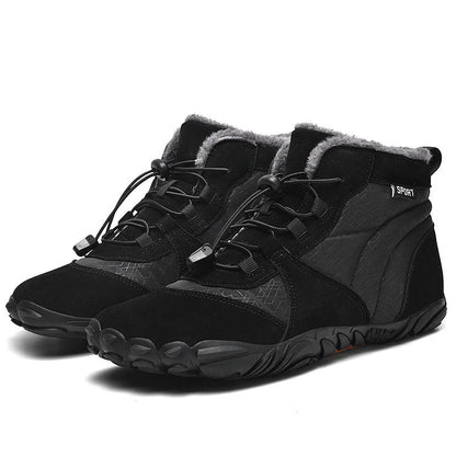 Outdoor Velvet Warm And Wear-Resistant Anti-Ski Boots Hiking Barefoot Shoe