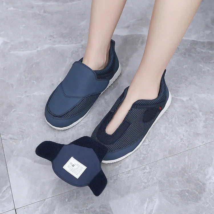 Wide Width Pain Relief Diabetic Shoes, Adjustable Closure Hands-Free
