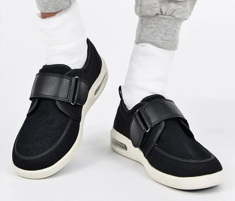 Stretch No-Tie Wide Shoes Adjustable Closure