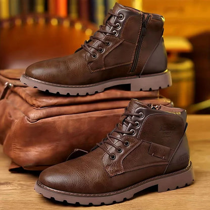 Leather Boots With Zip