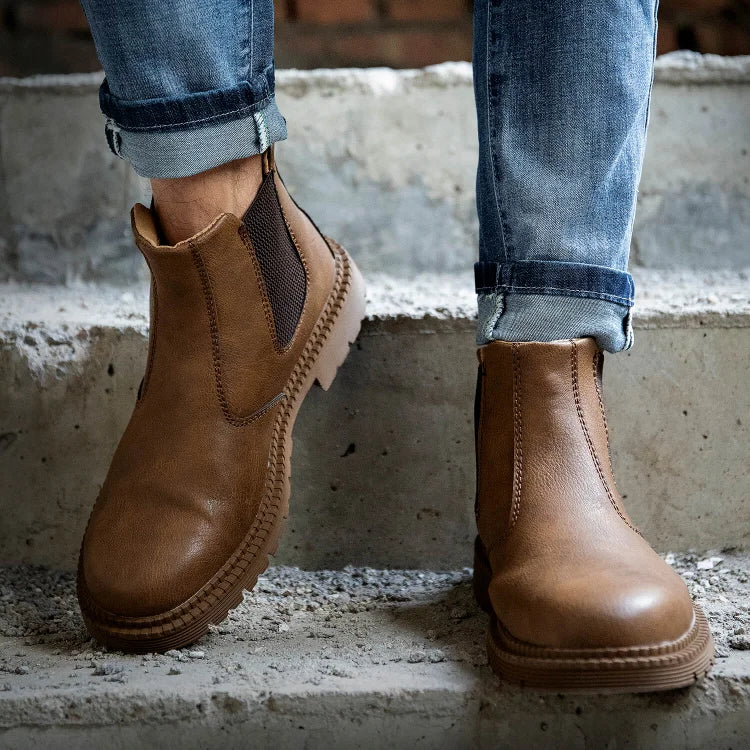 Waterproof Slip-On Steel Toe Boots