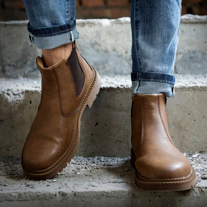 Waterproof Slip-On Steel Toe Boots