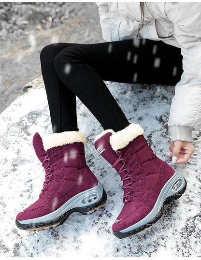 New Winter Women Boots Warm Mid-Calf Snow Boots