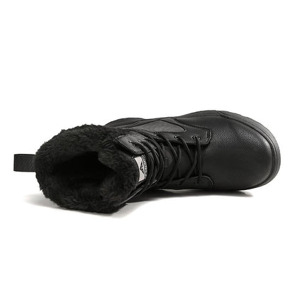 Women Anti-slip Fur Warm Waterproof Snow Boots Mid Calf