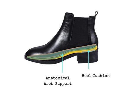 Women's Genuine Leather Non-Slip Thick Sole Chelsea Boots