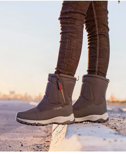 Unisex Winter Boots Side Zipper Snow Boots