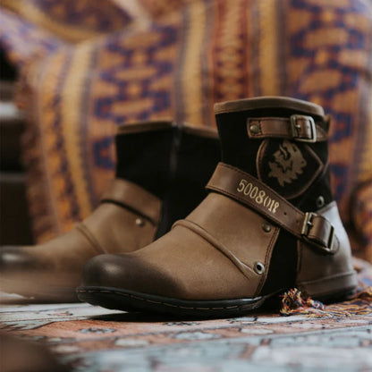Men Orthopedic Boots Ground Leather Winter Shoes