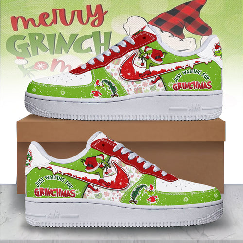 Footwearstorm The Grinch x Christmas Air Low-Top Sneakers Shoes For Men And Women 2
