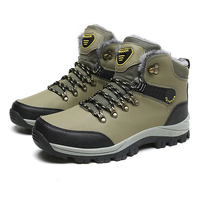 Orthopedic Men's Winter Outdoor Sports Lace Up Hiking Snow Boots