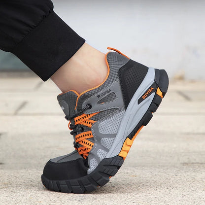 Men’s Black Steel Toe Cap Shoes Ankle Safety Trainers Work Boots
