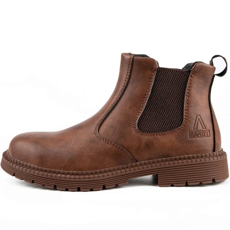 Waterproof Slip-On Steel Toe Boots