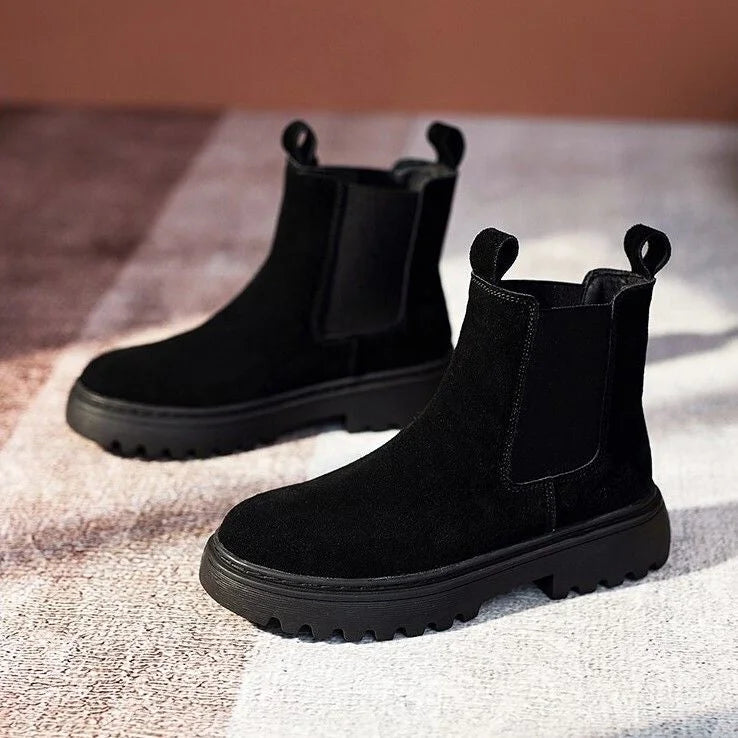 Women Orthopedic Ankle Boots Chunky Sole