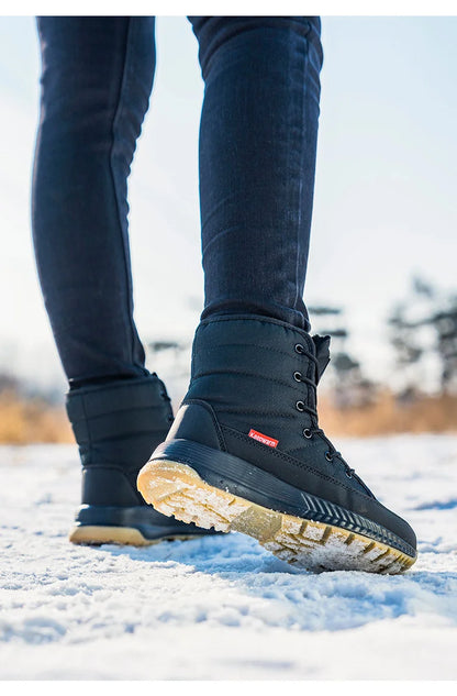 Winter Anti-Slip Velvet Lace Up Snow Boots