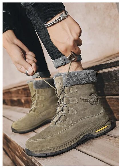 Men's Snow Boots Warm Waterproof Non-slip Hiking Shoes