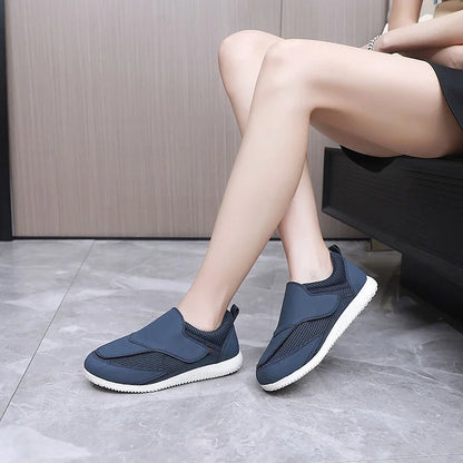 Wide Width Pain Relief Diabetic Shoes, Adjustable Closure Hands-Free