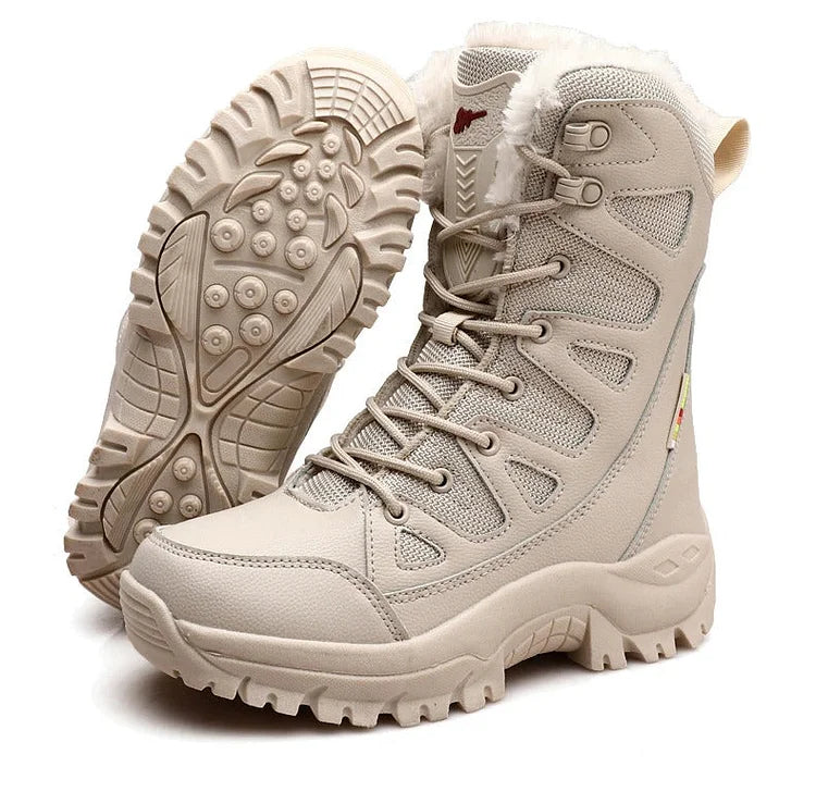 Thickened Velvet High-Top Hiking Snow Boots