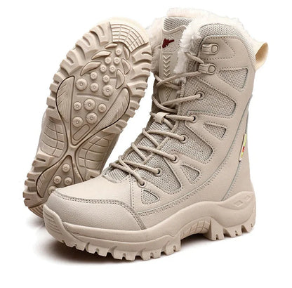 Thickened Velvet High-Top Hiking Snow Boots