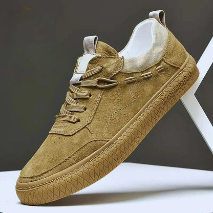 Men Casual Suede Sneakers With Textured Sole