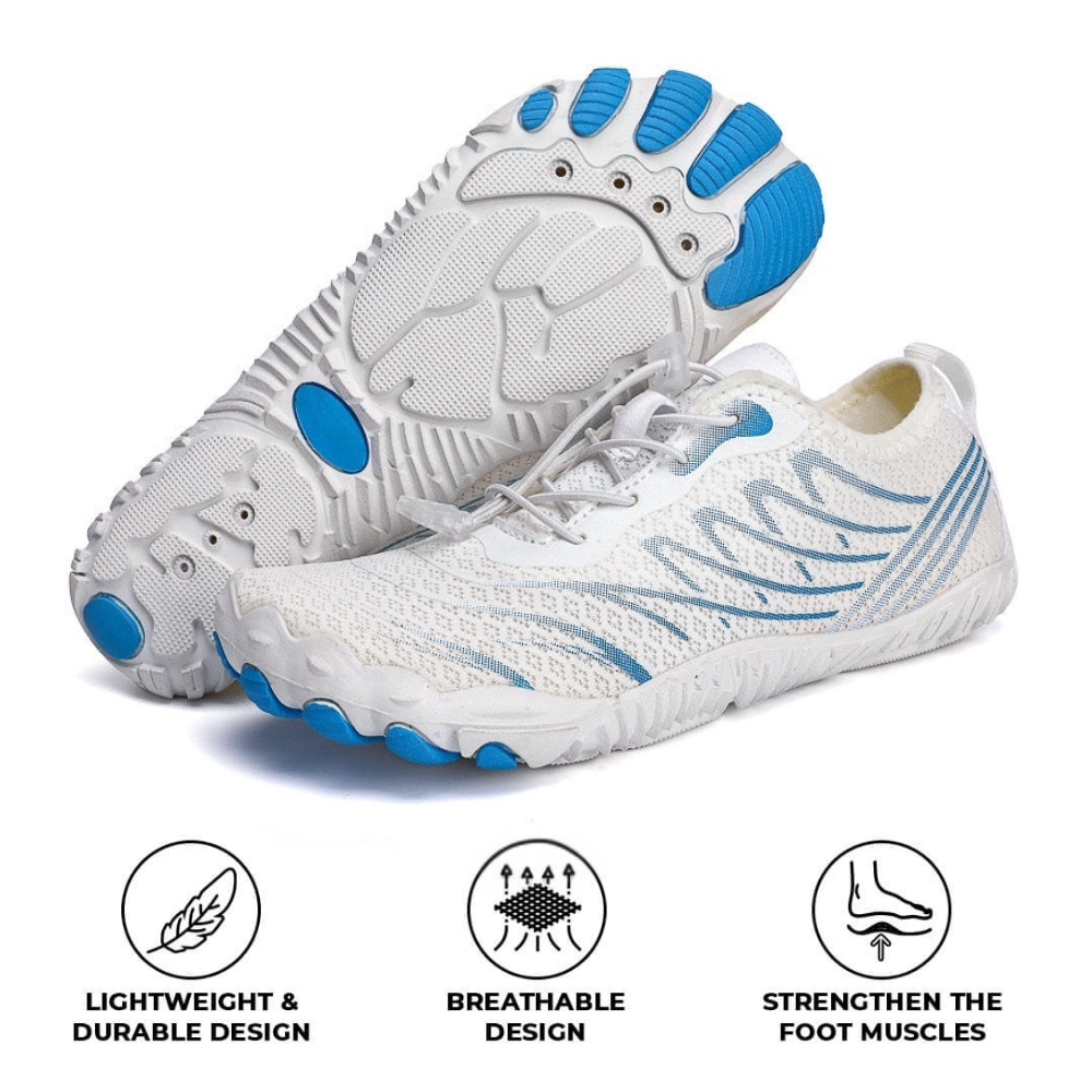 Alpine Pro Healthy &amp; Non-Slip barefoot Orthotic Shoes - White Blue