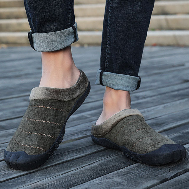 Winter Plush Home Cotton Slippers Large Outdoor Shoes