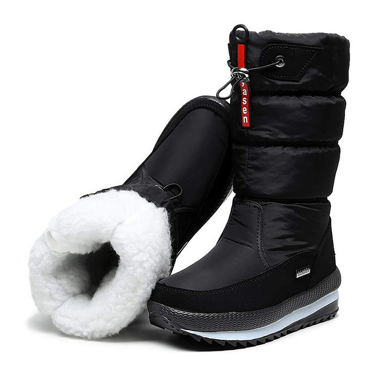 Non Slip Ankle Snow Booties Faux Fur Mid Calf Warm Boots
