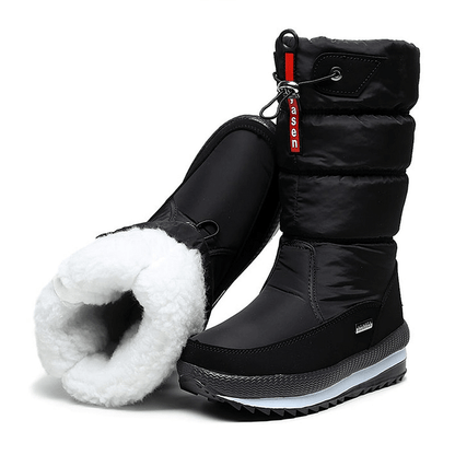 Non Slip Ankle Snow Booties Faux Fur Mid Calf Warm Boots