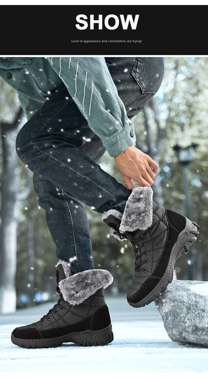 Men's Winter Mid-Calf fur Boots