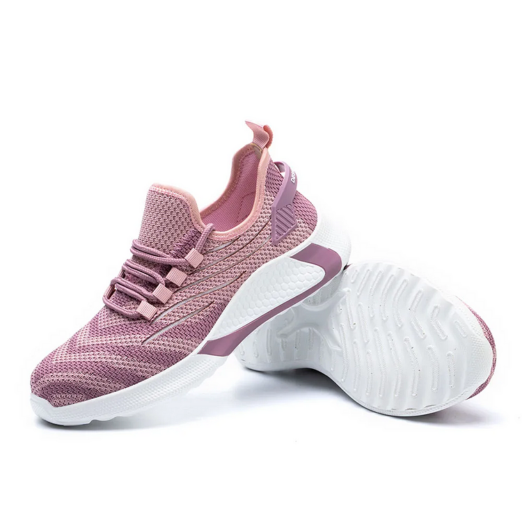 Womens Steel Toe Shoes Lightweight Breathable Puncture - Resistant Flexible Pink
