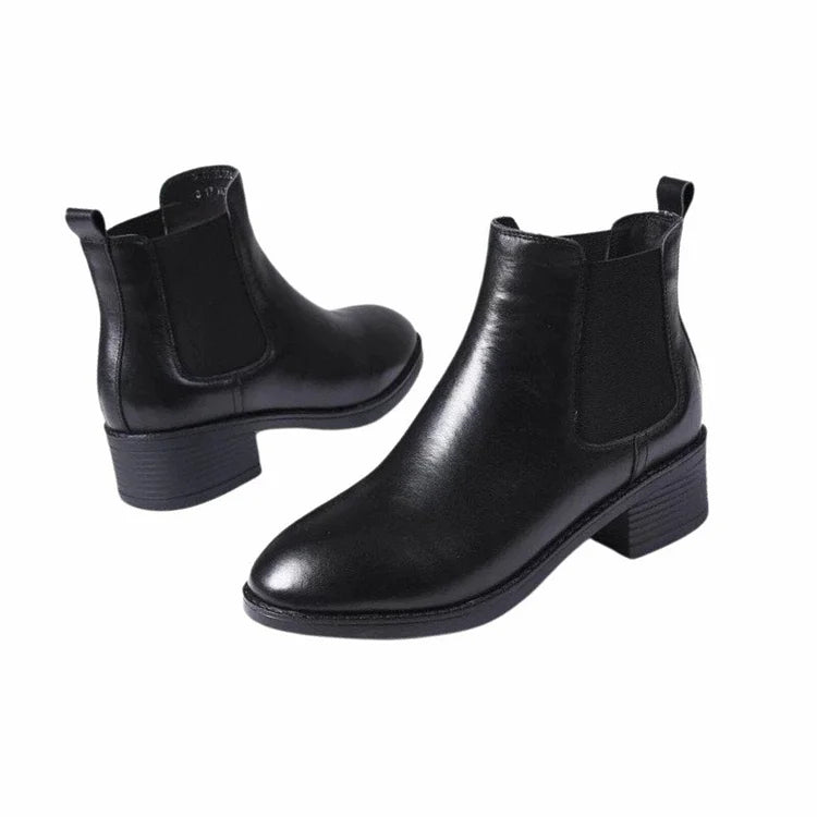 Women's Genuine Leather Non-Slip Thick Sole Chelsea Boots