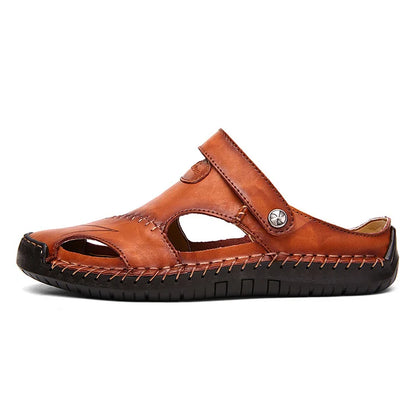 Men Hand Stitching Leather Sandals